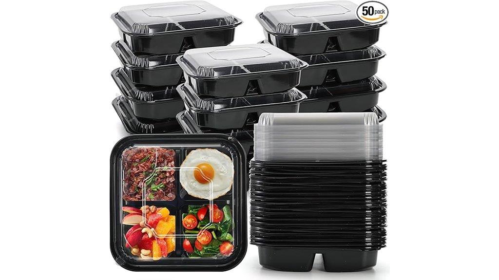 fifty meal prep containers