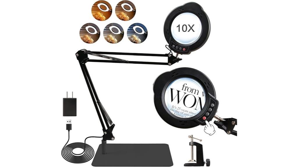 flexible lamp with magnifier