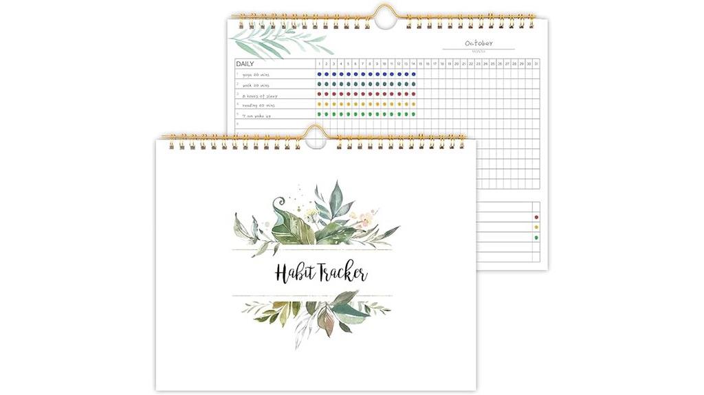 floral habit tracker planner