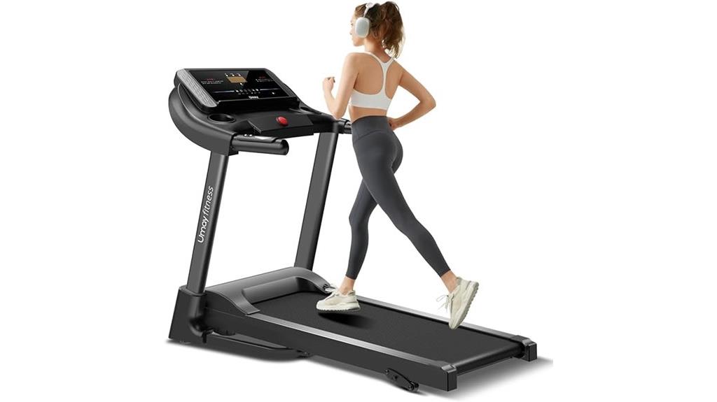 folding incline treadmill with sensors