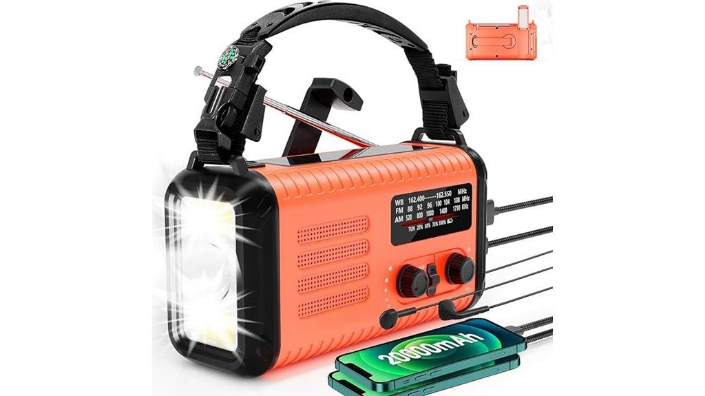 high capacity solar power radio