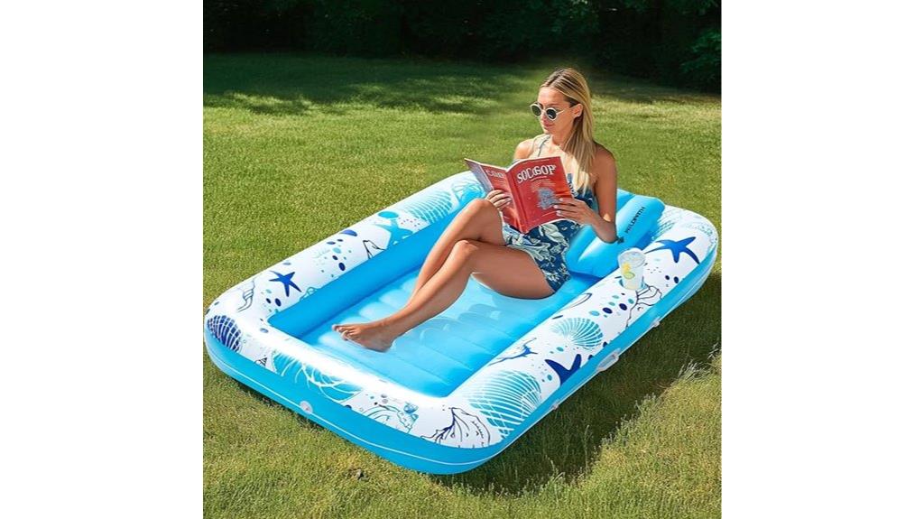 inflatable adult tanning lounger