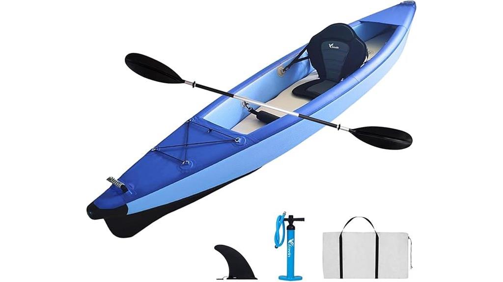 inflatable kayak with accessories