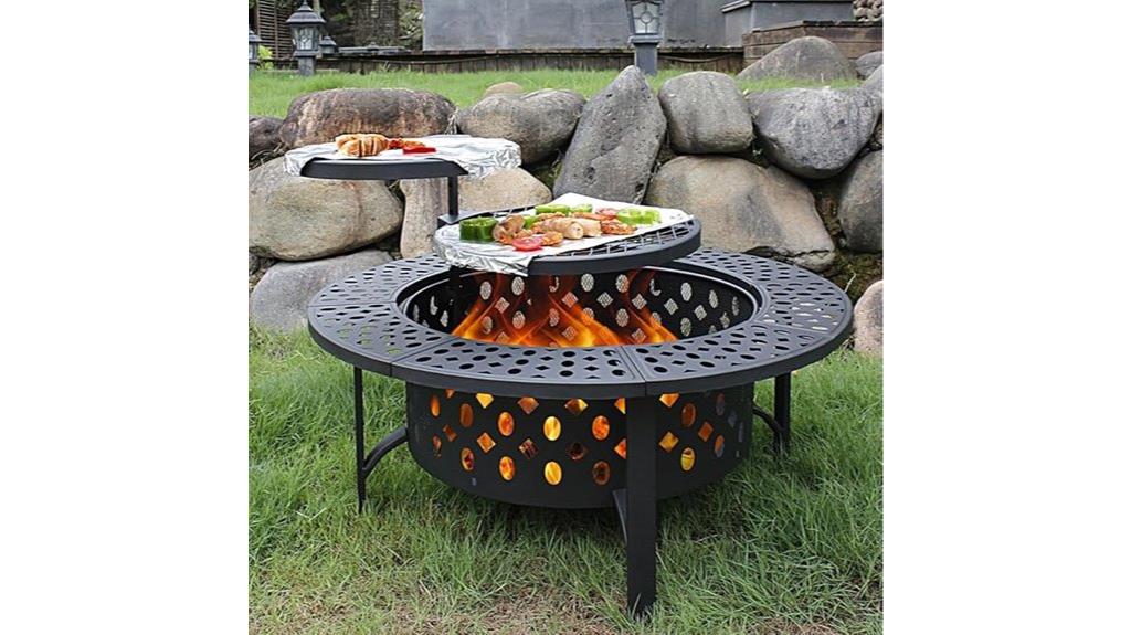 large fire pit set