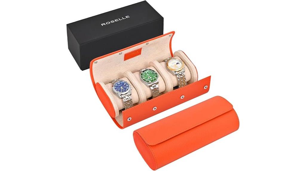 leather watch roll