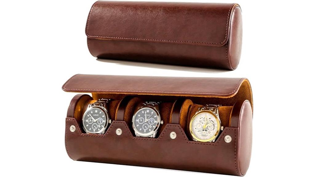 leather watch storage case