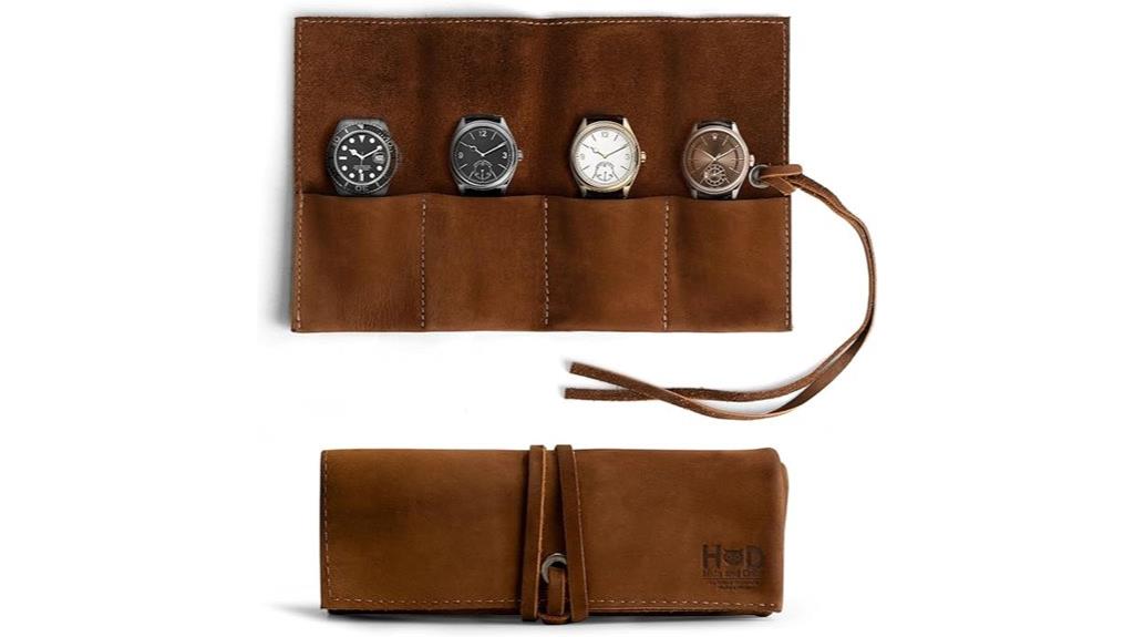 leather watch storage case