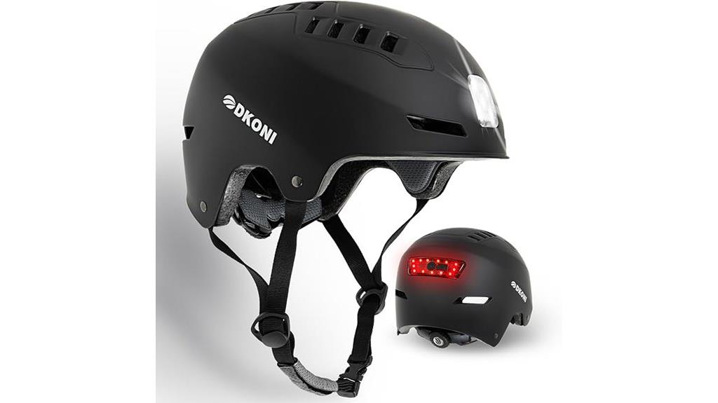 led equipped bike helmet