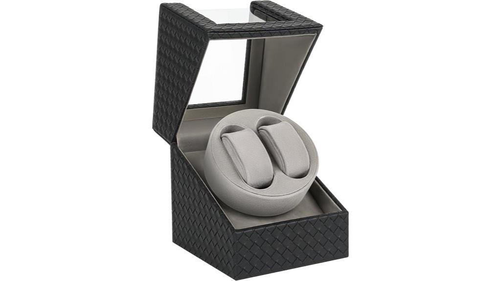 luxury pu leather watch winder
