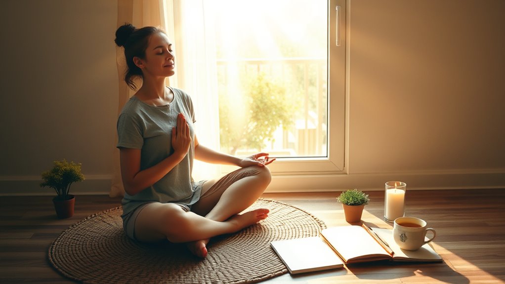 mindful breathing sets calm