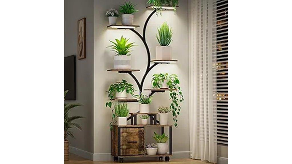 mobile indoor plant stand