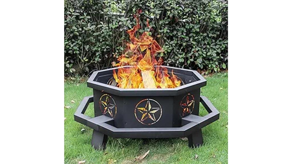 outdoor octagonal fire pit