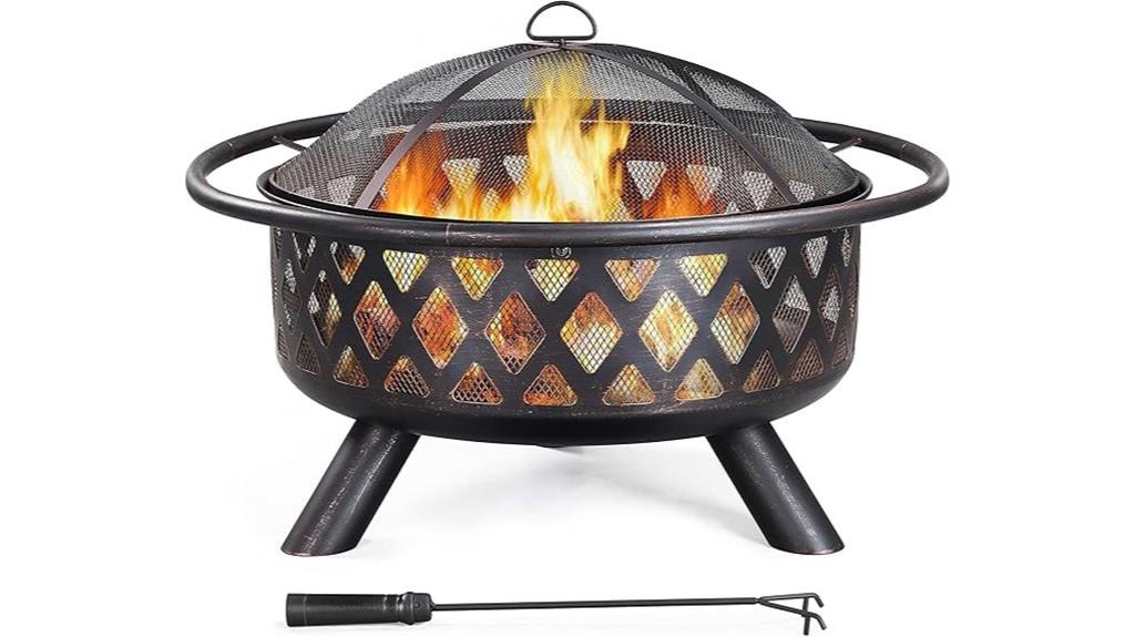 outdoor wood fire pit