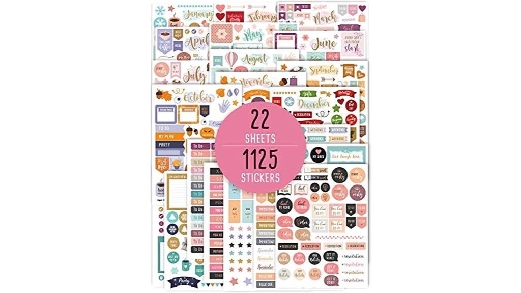 over 1100 stylish planner stickers
