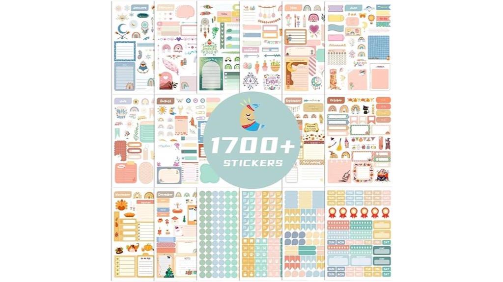 over 1700 planner stickers