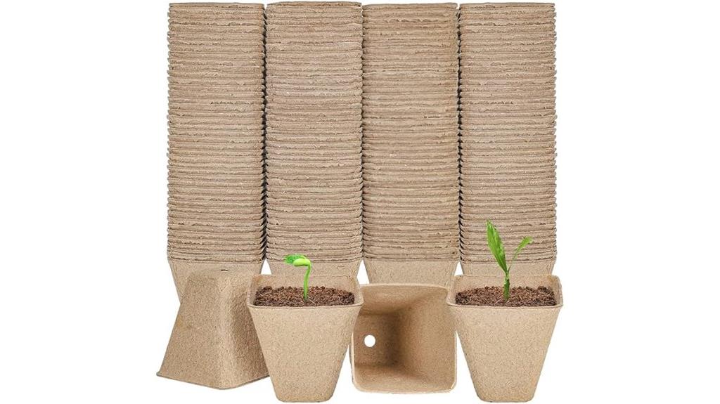 peat pots with drainage