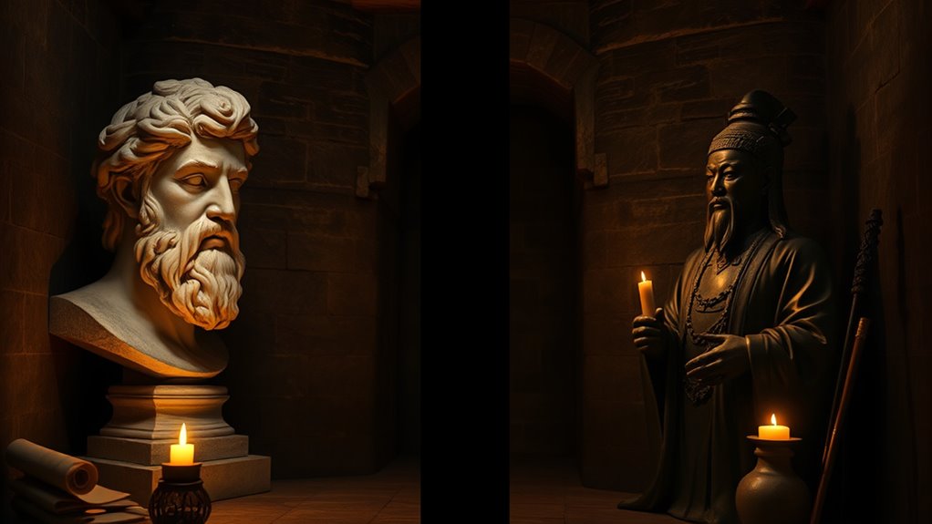 philosophers exchanging ideas socially