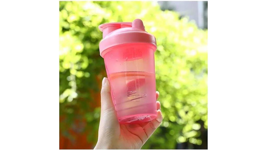 pink 16oz protein shaker
