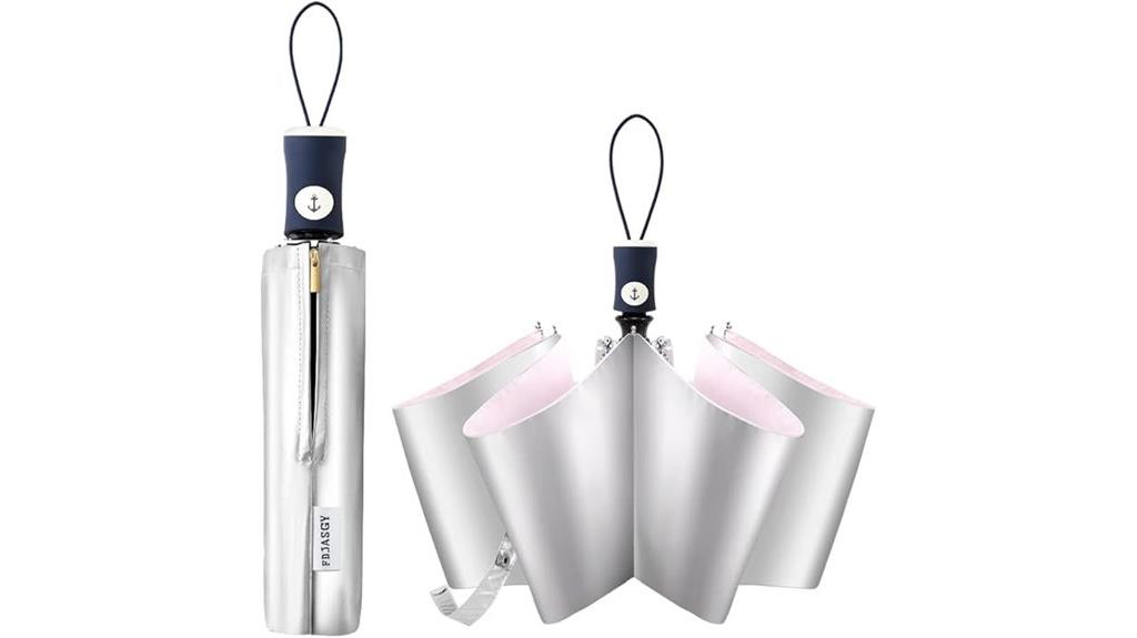 pink compact windproof umbrella
