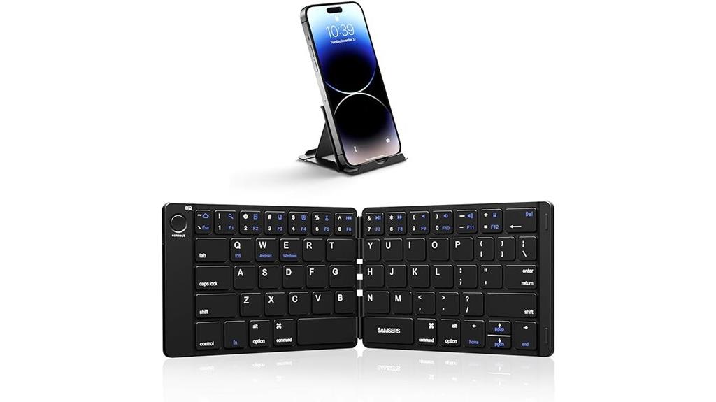 portable black foldable keyboard