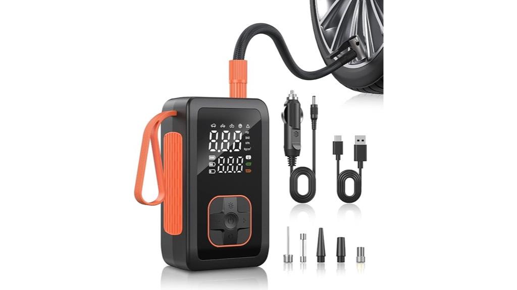 portable black tire inflator
