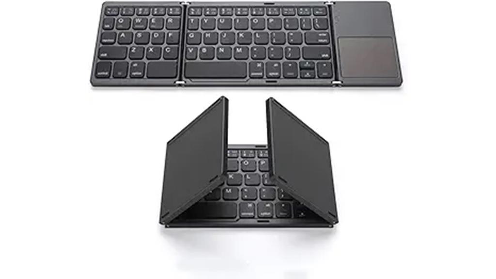 portable foldable touchpad keyboard