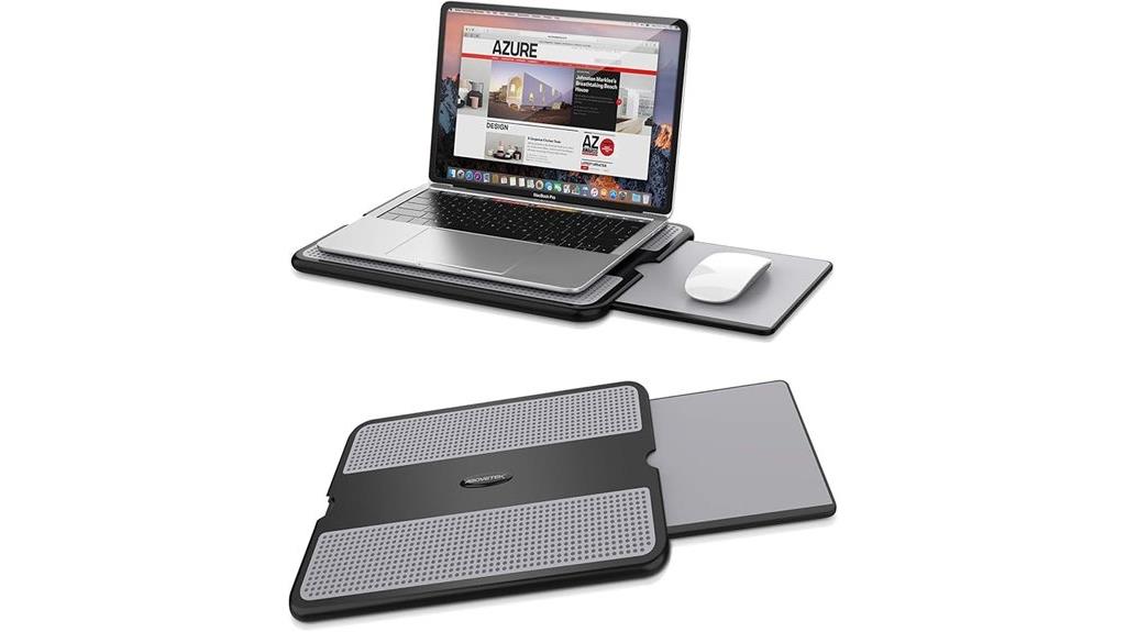 portable lap desk with mouse