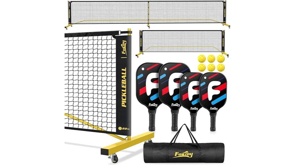 portable pickleball net set