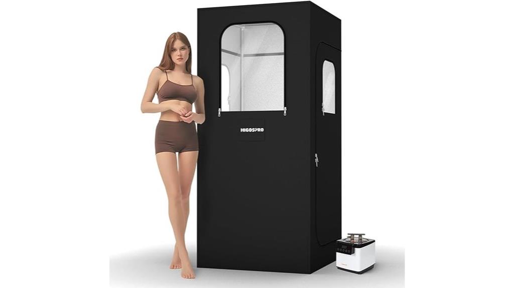 portable sauna with touchscreen