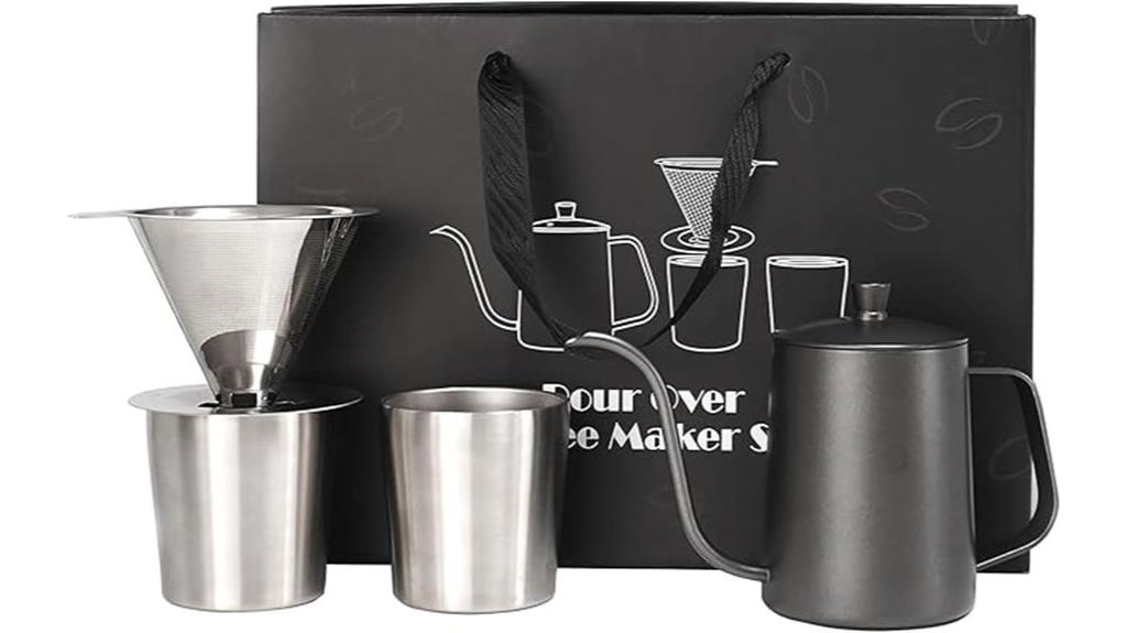 portable stainless steel coffee set