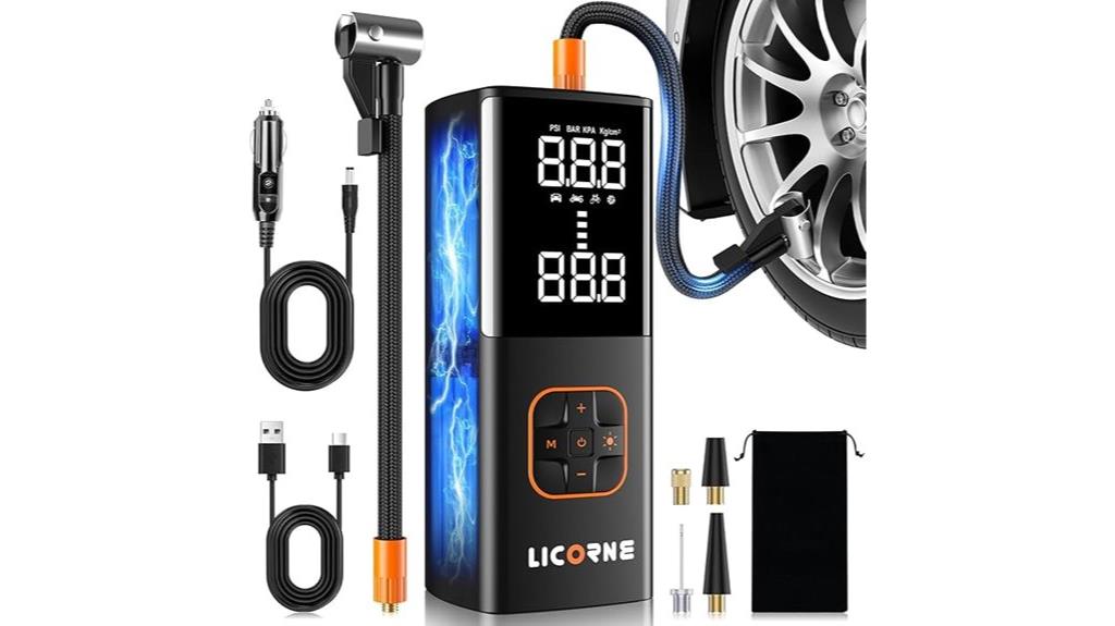 portable tire inflator compressor