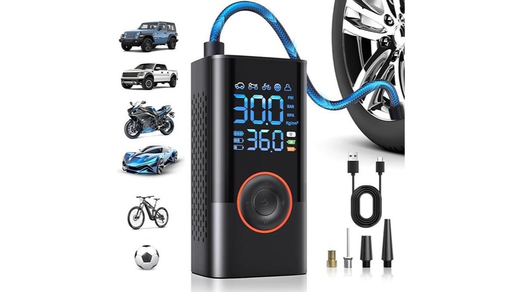portable tire inflator gauge