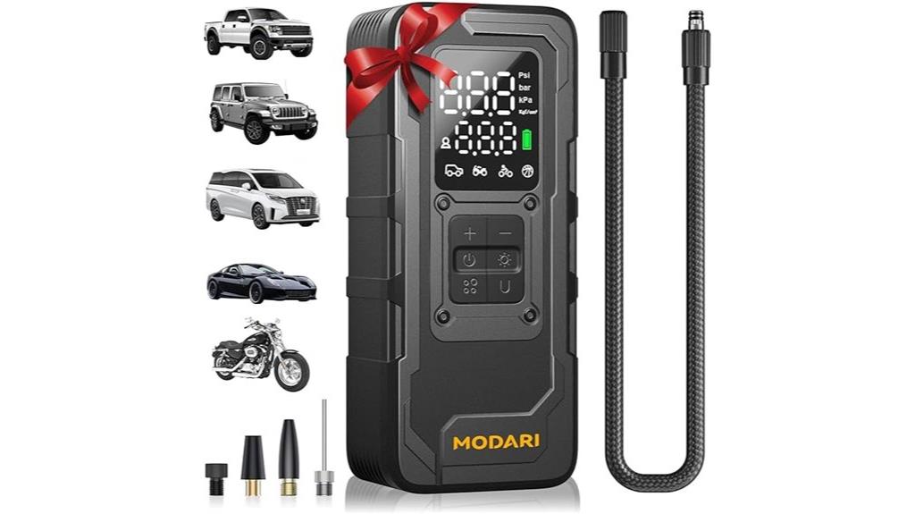 portable tire inflator gauge