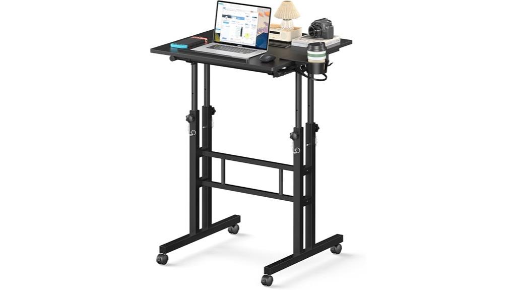 portable wheeled compact desk