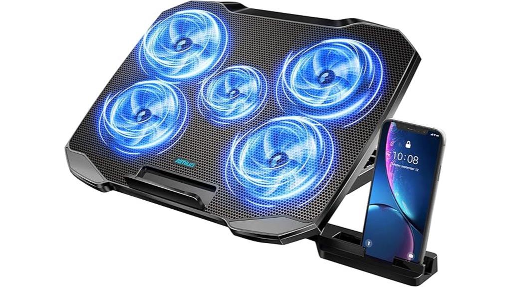 quiet adjustable cooling pad