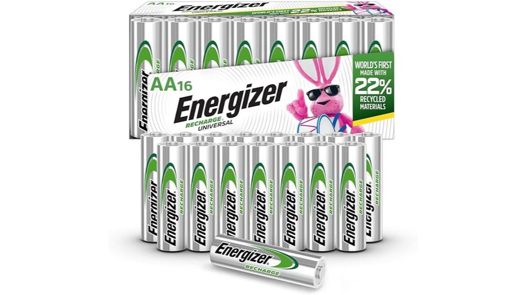 rechargeable aa batteries 16 pack