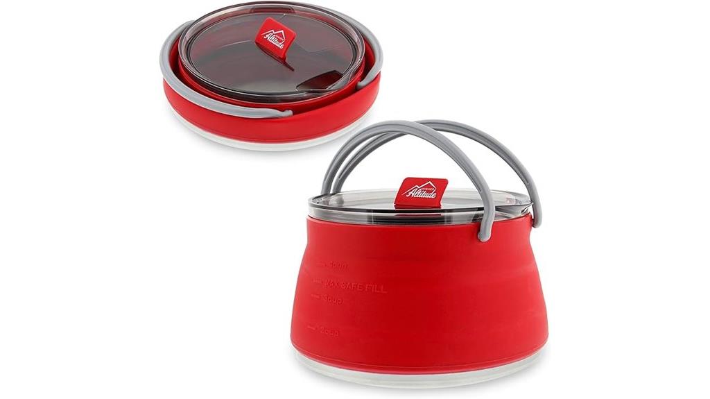 red 1l collapsible kettle
