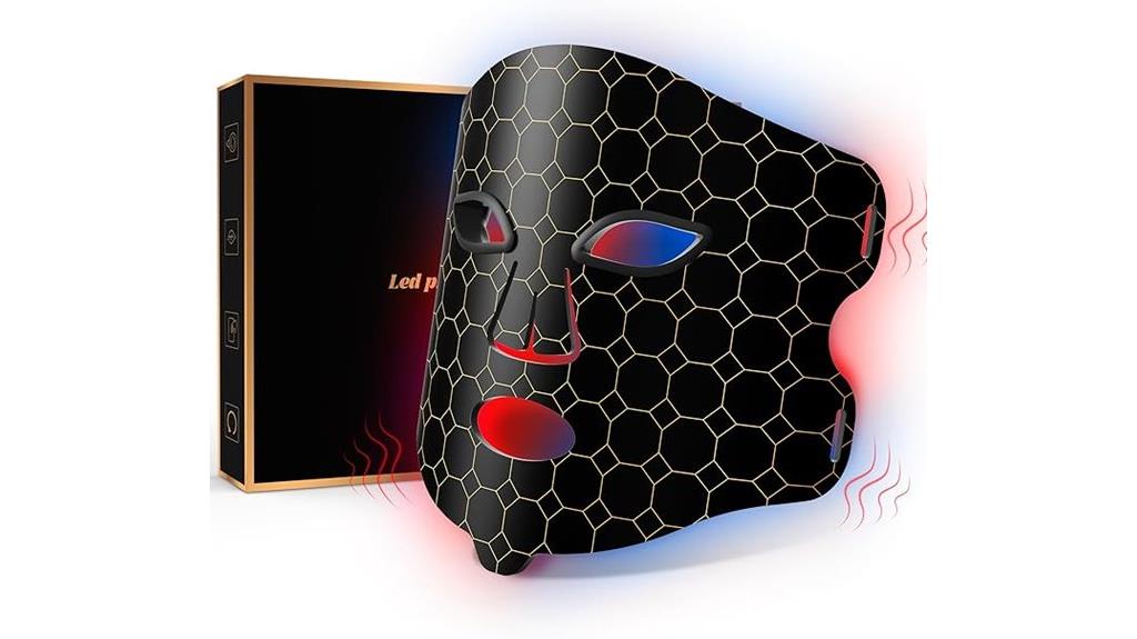red light mask with vibration