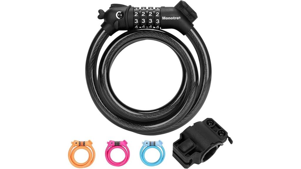 resettable combination bike lock