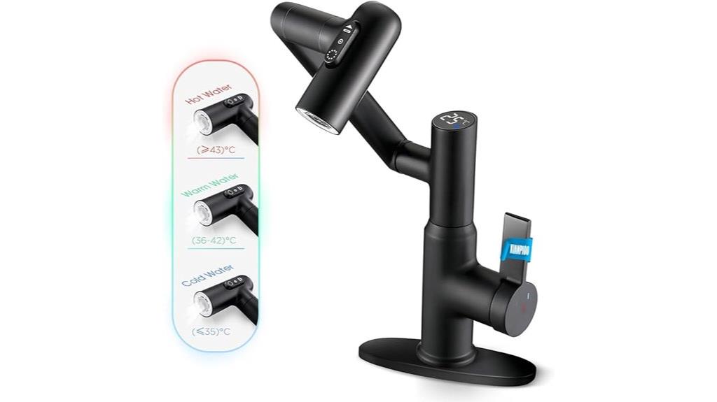 rotatable celsius temperature faucet