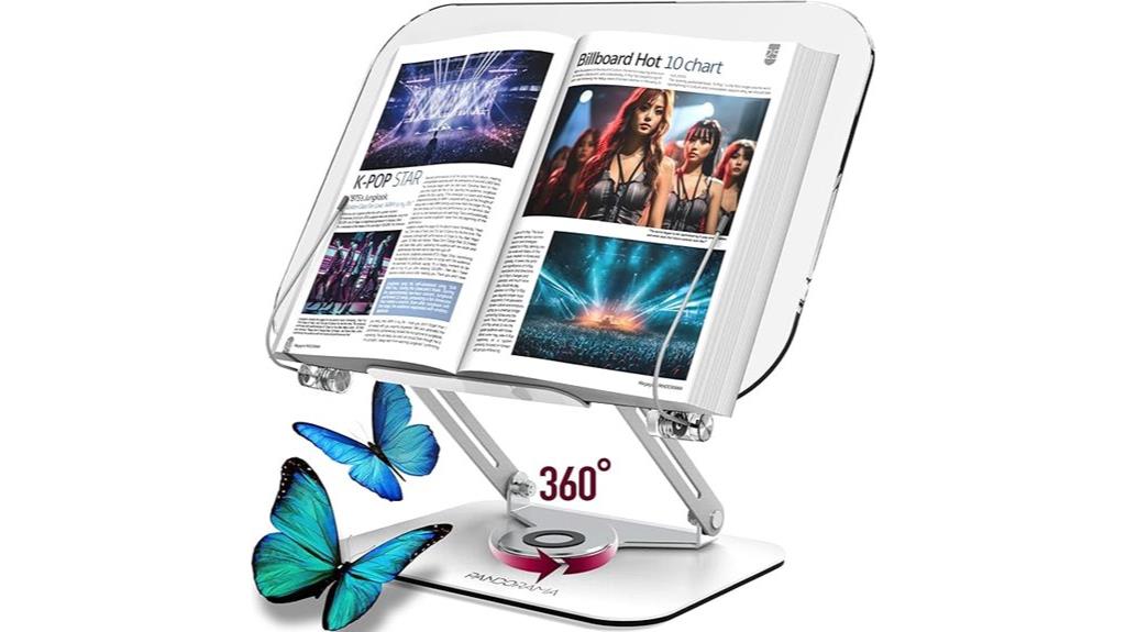 rotating acrylic book holder