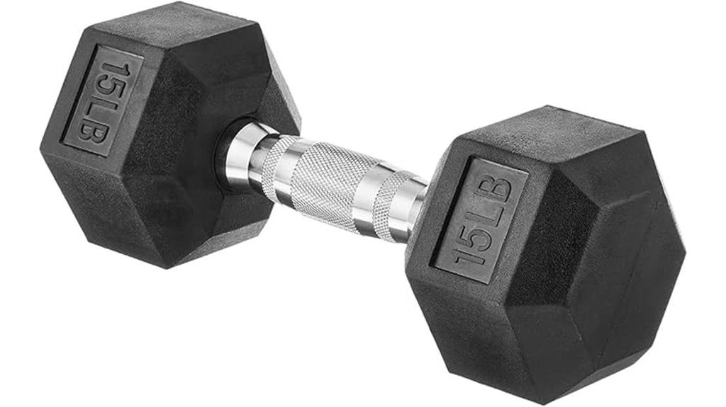 rubber hex dumbbell