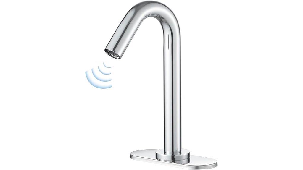 sensor activated gooseneck faucet