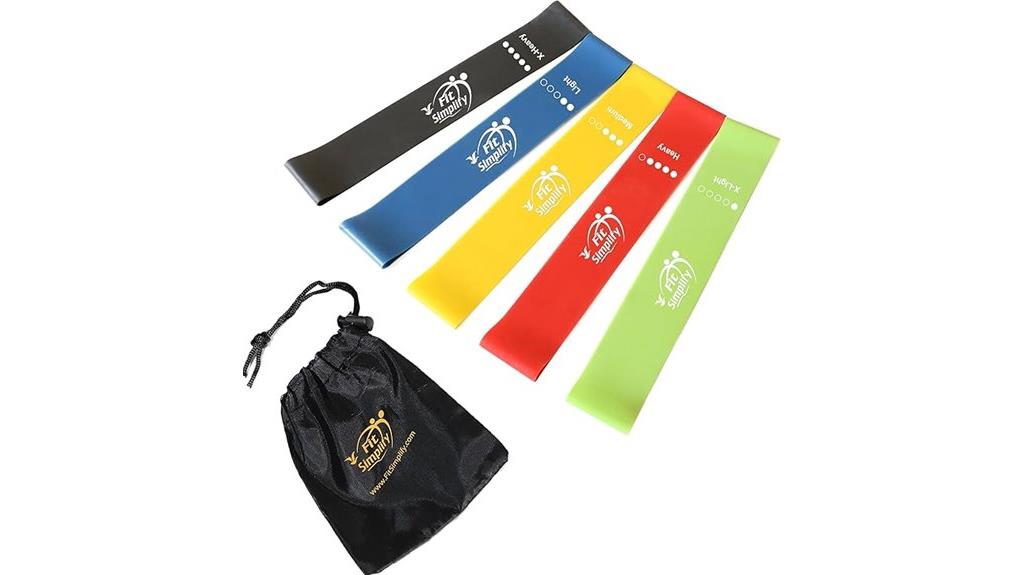 set of 5 exercise bands