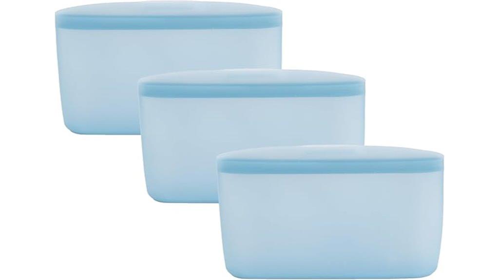 set of three silicone bags