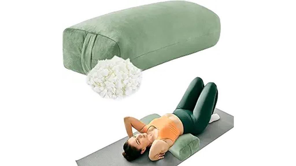 shredded foam yoga bolster