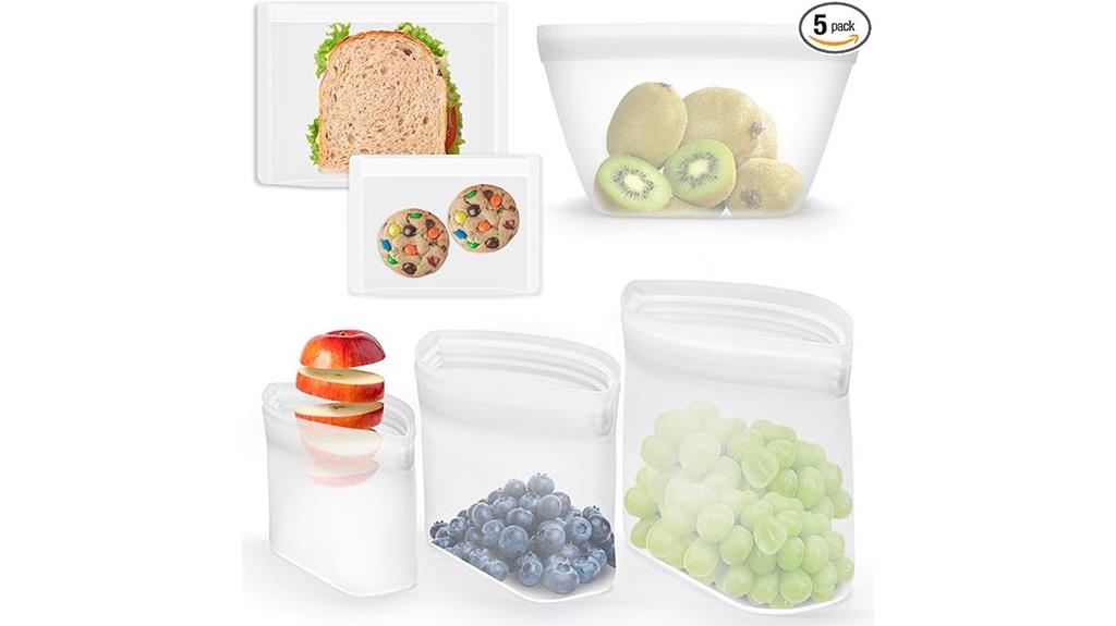 silicone reusable food bags