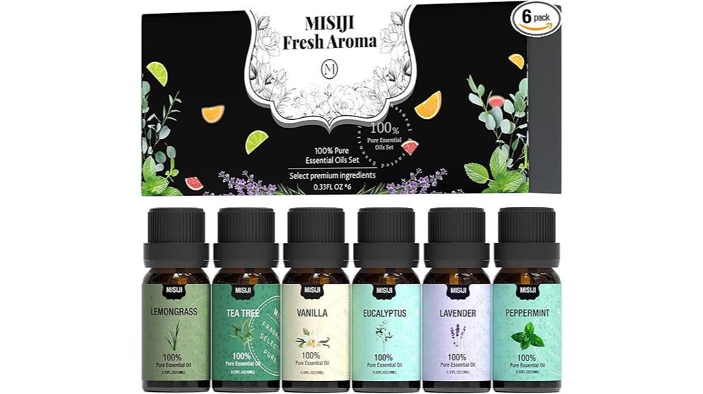 six 10ml diffuser oils