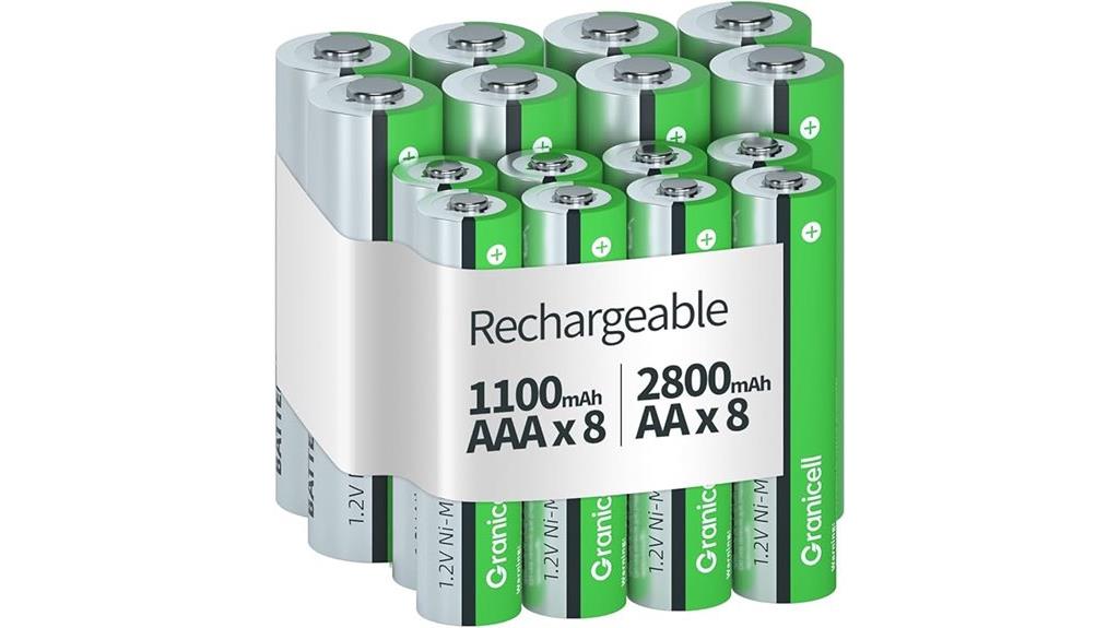sixteen rechargeable battery pack
