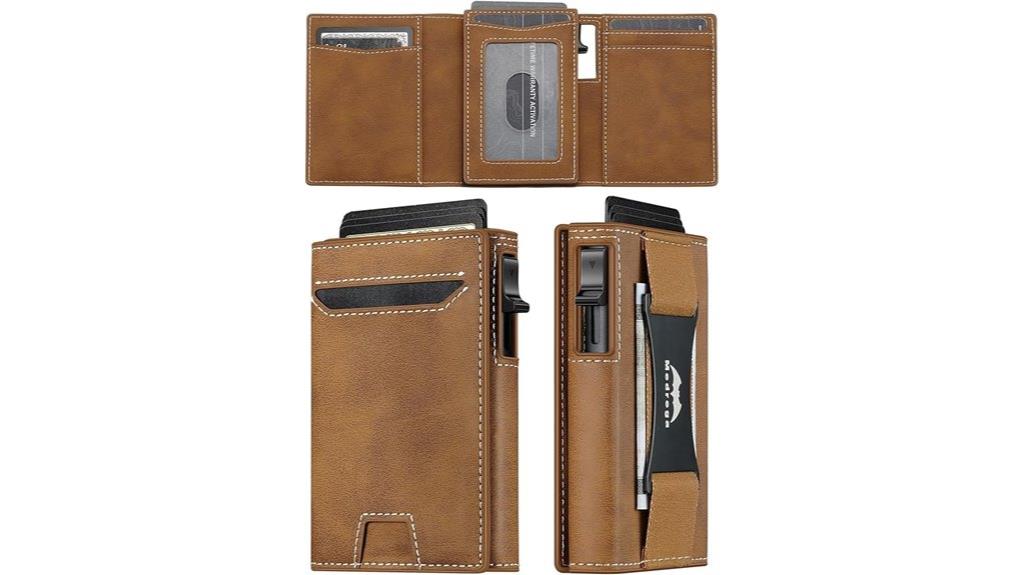 slim minimalist leather wallet